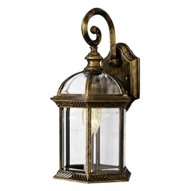 Trans Globe 4181 BG Botanica 15 3/4 Outdoor Coach Lantern In Black-Gold 