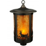 Meyda Tiffany 137621 12 Inch Fulton Deer Creek Post Mount - Amber Mica