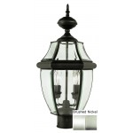Trans Globe 4321 BN Glass House 20 1/2 Post Top Light Bn 
