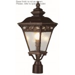 Trans Globe 50514-1 BK Braided 35 Inch Post Top Light - Black / Clear Seeded