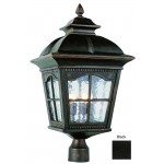 Trans Globe 5425 BK Dutch 25 Post Top Lantern In Black