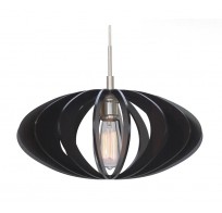 Woodbridge Lighting 14023STN-W1D1WG Canopy Satin Nickel 1-light Mid Pendant - Wenge