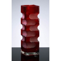 Cyan Design 01824 Large Ruby Etched Vase - Etched Glass