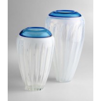 Cyan Design 04049 Small Swirl Cyan Vase - Glass