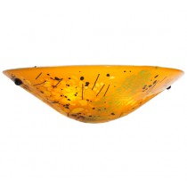 Meyda Tiffany 108727 18 Inch Biscotti Fused Glass Wall Sconce - Amber/Black Streamers