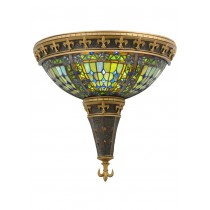 Meyda Tiffany 112979 18 Inch Fleur-De-Lis Wall Sconce - Green/Blue