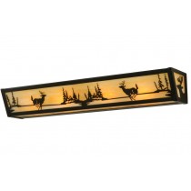 Meyda Tiffany 139230 30 Inch Deer At Lake Vanity Light - Timeless Bronze