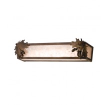 Meyda Tiffany 14210 26 Inch Oak Leaf Vanity Light - Antique Copper/Silver Mica