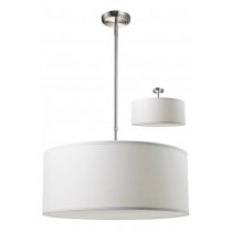 Z-Lite 171-24W-C Albion 3 Light Pendant - Brushed Nickel / White Linen