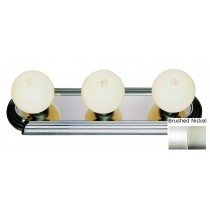 Trans Globe 3218-1 BN Racetrack Embossed 3 Light Vanity - Nickel 