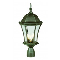 Trans Globe 4504 VG Summerville 21 Post Top Lamp In Moss