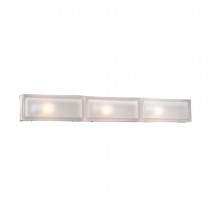 PLC Lighting 6579-SN-CFL Praha 3 Light Vanity Lighting - Satin Nickel / Frost