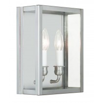 Livex Lighting 4030-91 Milford 2 Light Wall Sconce - Brushed Nickel / Clear Glass