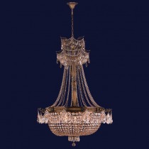 WorldWide Lighting W83355B36-GT Winchester 12 Light Antique Bronze Finish and Golden Teak Crystal Chandelier