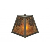 Meyda Tiffany 111037 9 Inch Winter Pine Wall Sconce - Amber Mica