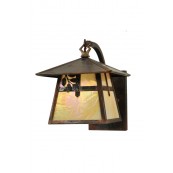 Meyda Tiffany 111451 8 Inch Stillwater Cross W/ Branch Curved Arm Wall Sconce - Vintage Copper