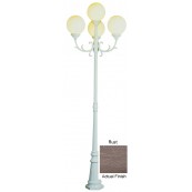 Trans Globe 4080 RT Madison 89 4 Globe Outdoor Lamp Post In Rust