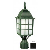 Trans Globe 4421 BK City Mission 18 Post Top Lantern In Black 